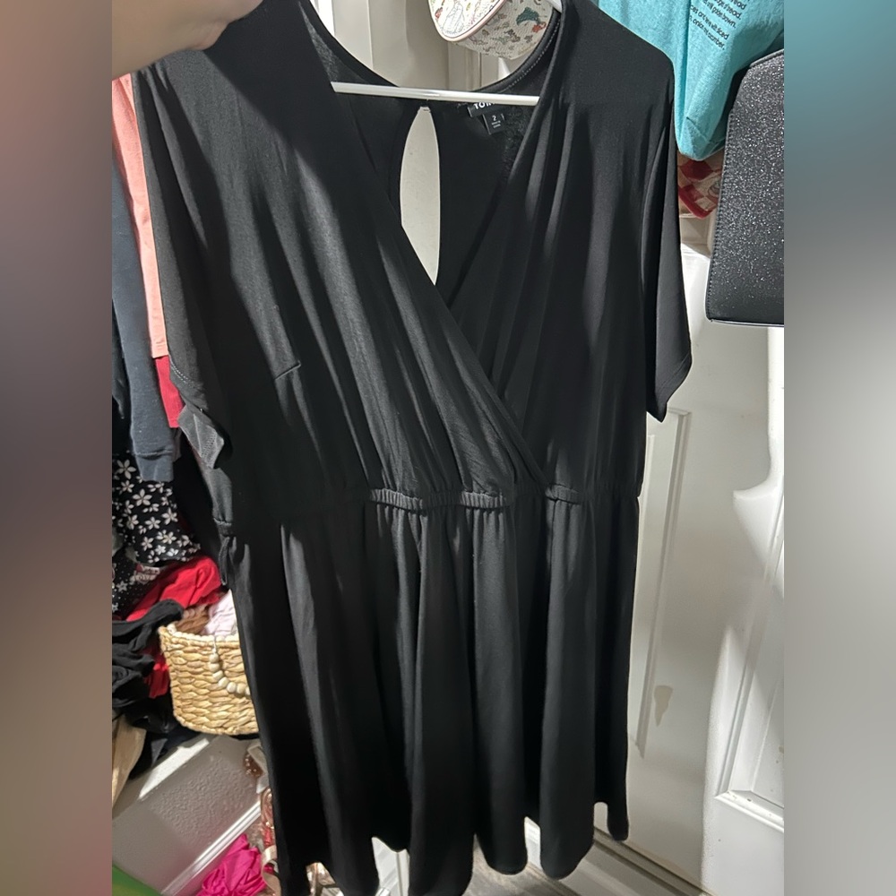 Torrid Black Wrap Dress Romper size 2
